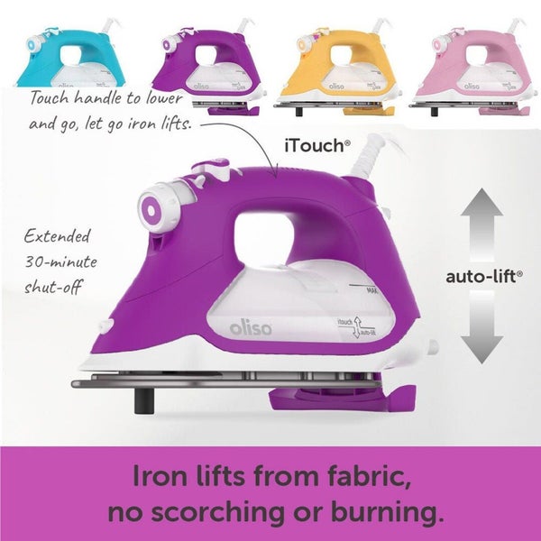 Oliso Smart Iron Purple TG1600 ProPlus Great for Quilting, Sewing, Ironing Carousel 2
