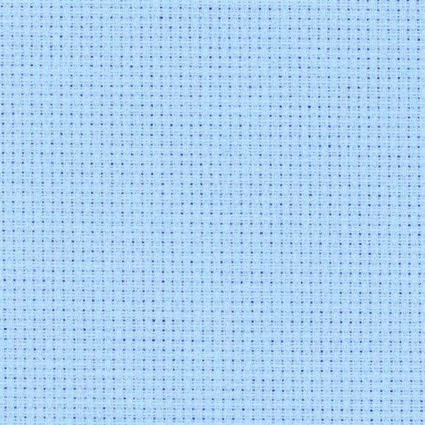 Cross X Stitch Light Blue Aida Cloth 14ct Size 55x30cm Fabric Carousel 1