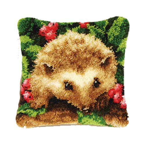 Latch Hook Porcupine Cushion with Canvas Hook and Threads Kit Carousel 1