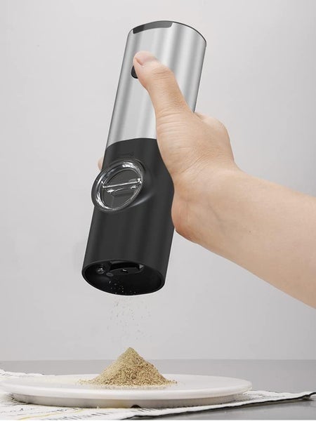 2 Pcs Electric Pepper Grinder Set with USB Cable Charging Base Brush Rechargea Carousel 9