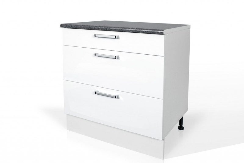 800mm wide 3 drawers base cabinet with DTC Runners Carousel 1