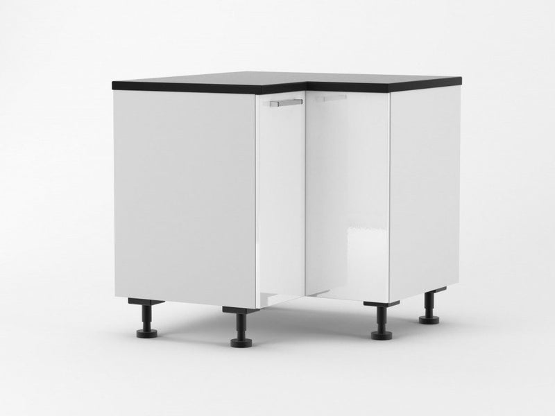 High Gloss White L-shape Kitchenette Carousel 2