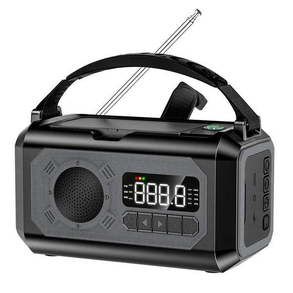 12000mAh AM/FM/NOAA Weather with 2 Panels Solar Hand Crank Portable Emergency... Carousel 1