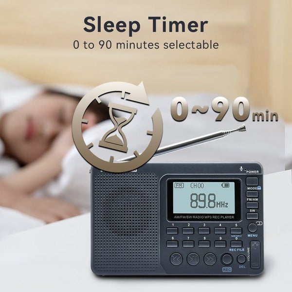 RETEKESS V115 FM AM SW Portable Radios Rechargeable Radio Batteries multiple ... Carousel 7
