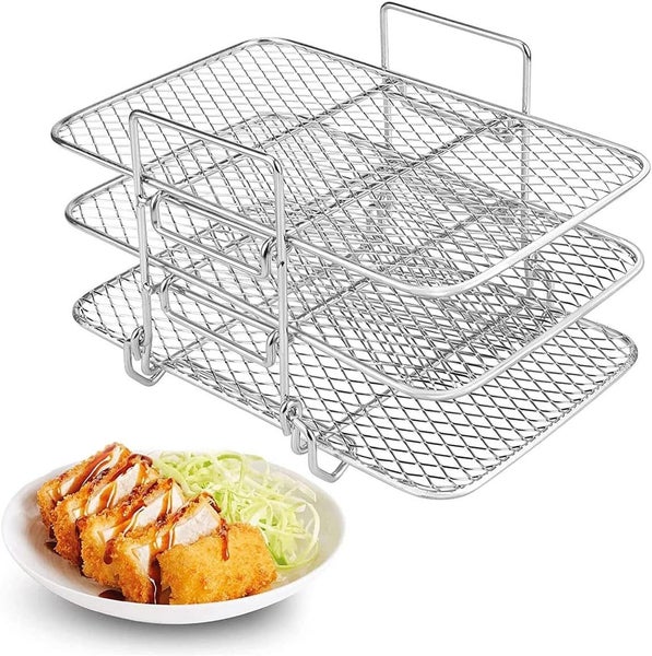 Air Fryer Rack for Ninja Air Fryer Multi-Layer Double Basket Air Fryer Accesso Carousel 2