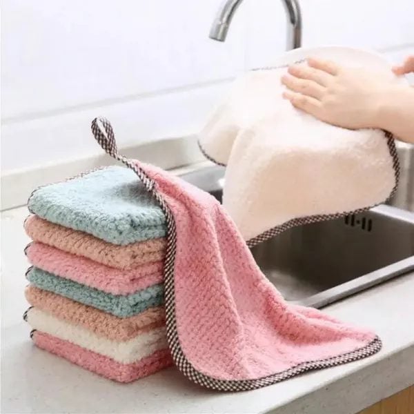 Super Absorbent Microfiber Kitchen Dish Cloth For Tableware Cleaning Carousel 2