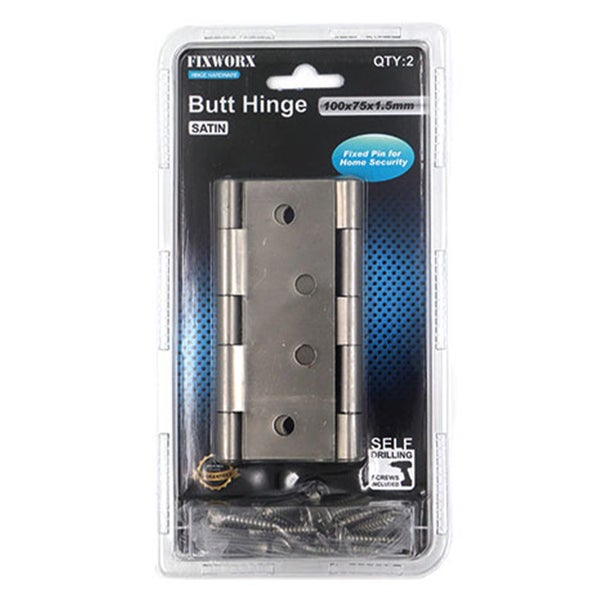 BUTT HINGE SS 100MM x 75MM Carousel 1