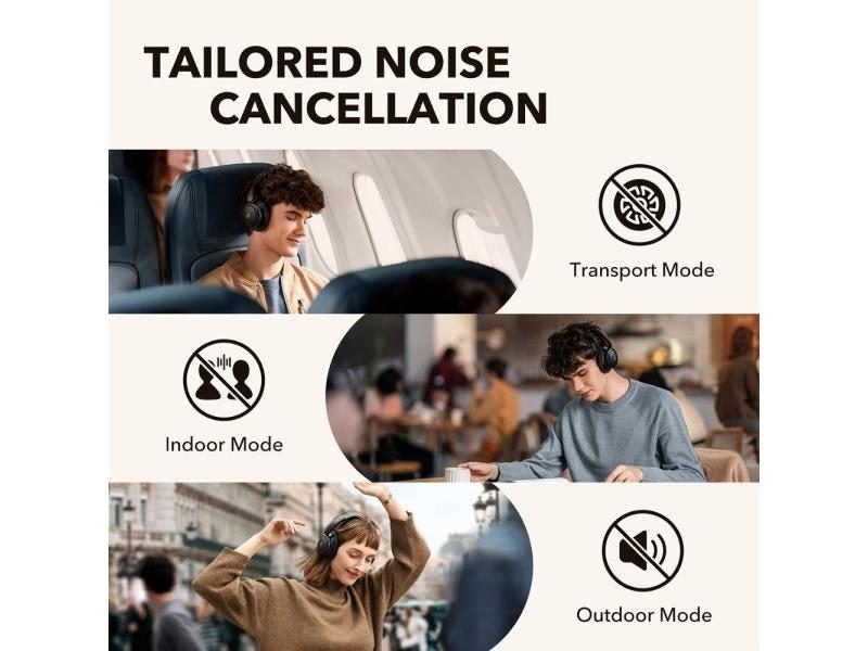 Soundcore Life Q30 Hybrid ANC Wireless Bluetooth Over Ear Headphones Carousel 1