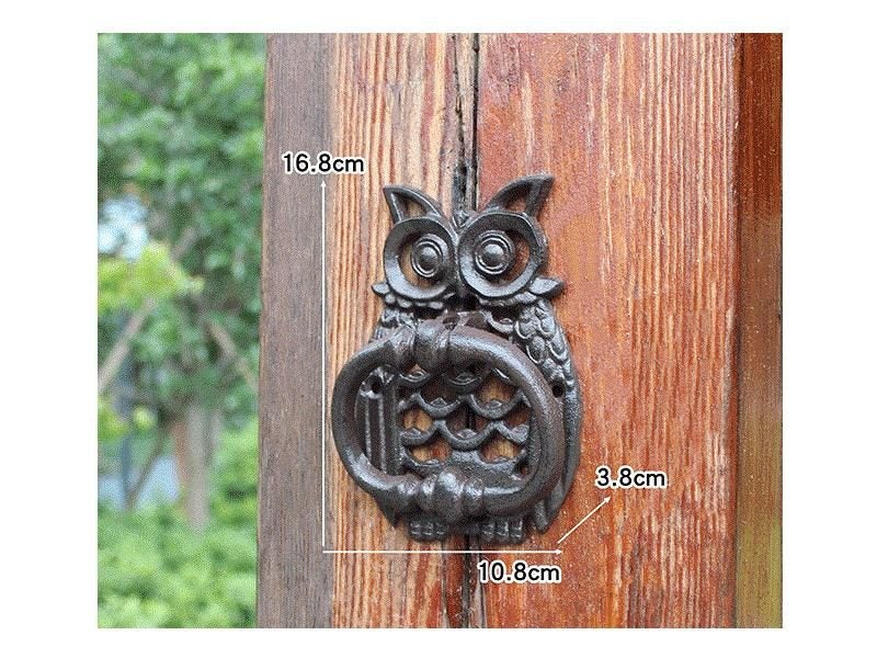 Retro Owl Cast Iron European Animal Villa Door Knocker Hardware Wall Decoration Carousel 2