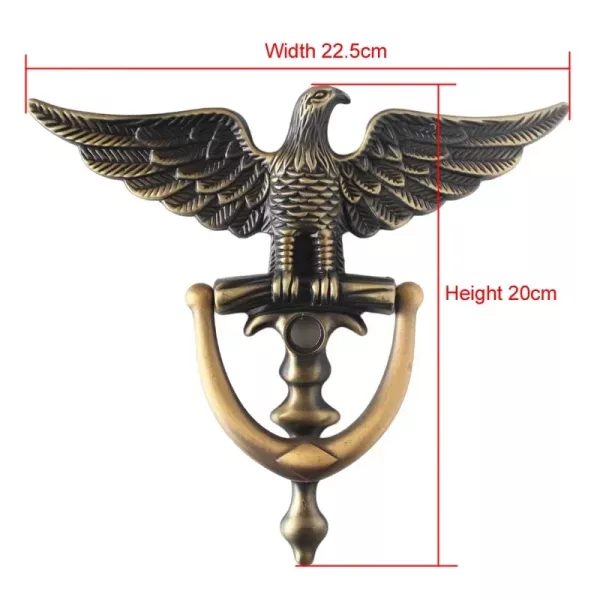 1pcs Zinc Alloy Door Knocker Antique European Eagle Head Carousel 2