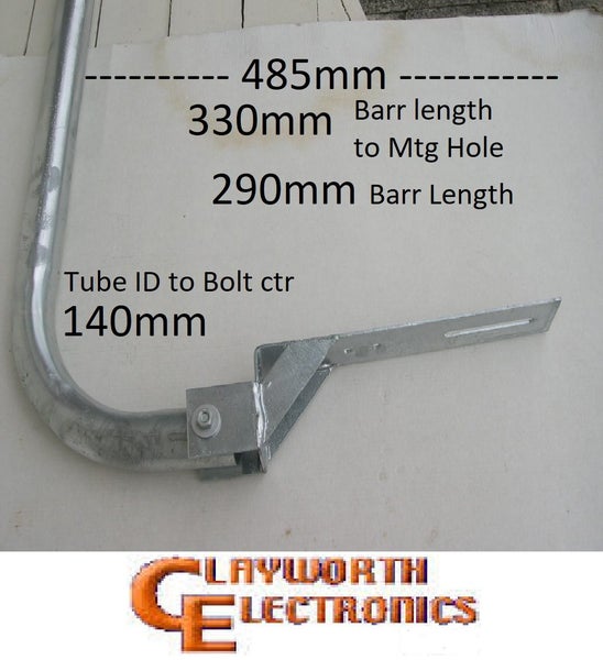 Satellite Eave Curved Fascia Roof Mount Kit Hot Dip Galv Steel 800mm MSEAV90G 1x Carousel 2