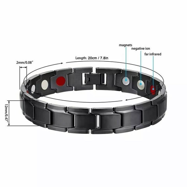 Copper Magnetic Bracelet Energy Healing Therapy Arthritis Pain Relief Men Women Carousel 6