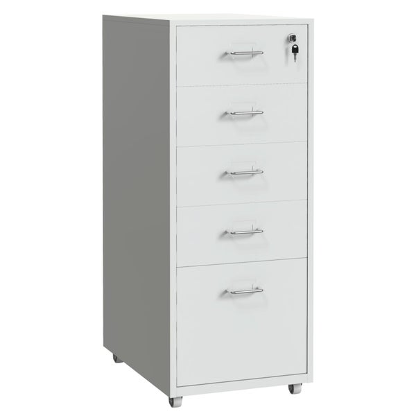 Gorilla Office - Mobile Metal 5 Drawer Cabinet - Traffic White Carousel 2
