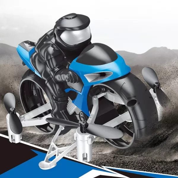 RC Stunt Motorcycle 2 In 1 Land Air 2.4GHz Drone With 360 Rotation Drift Carousel 2
