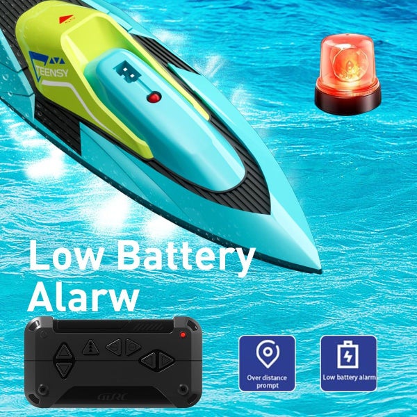 RC Mini Boat with LED Light,2.4Ghz Full Proportional Remote Control Boat Carousel 16