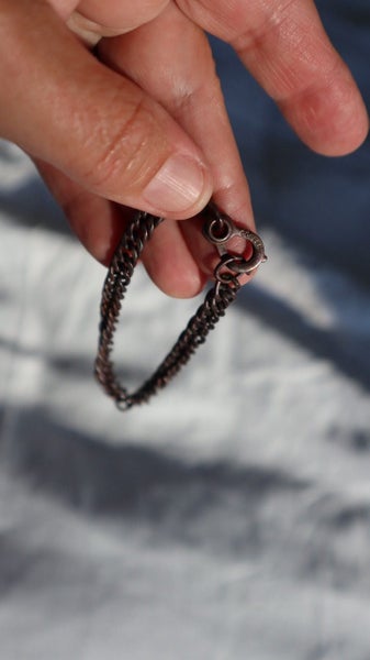 $20 NR! Vintage Copper Bracelet chain style aprox 15.07 gms Carousel 1