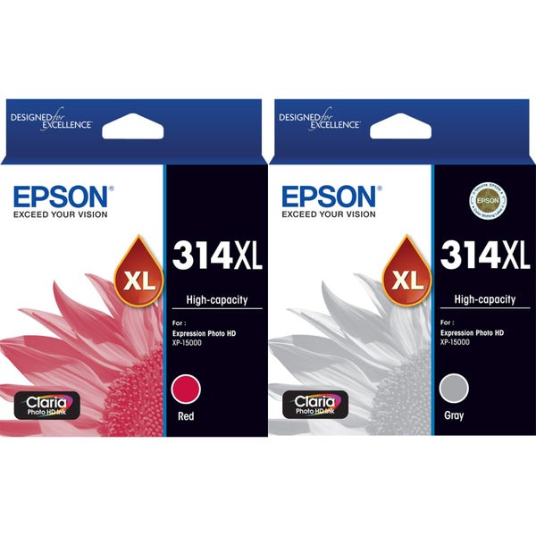 Epson 314XL Red Grey Claria High Capacity Ink Cartridge Toner Genuine Original Carousel 1