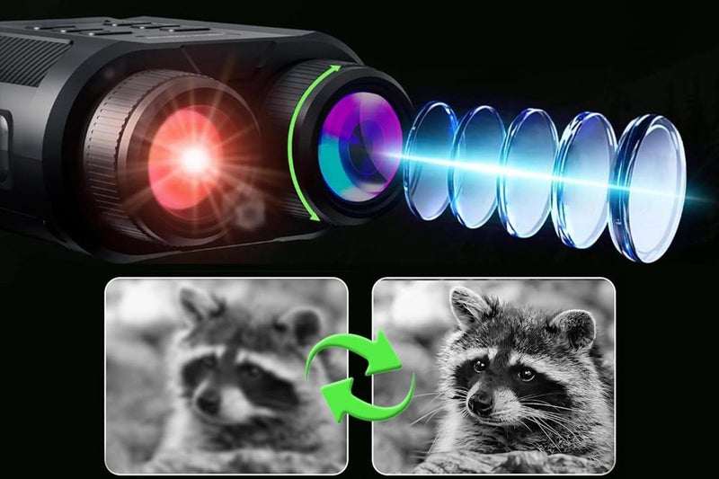 850nm IR Night Vision Binoculars Hunting Goggles Record Video Camera Digital DVR Carousel 10