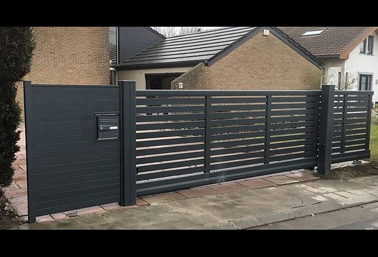 Aluminium Panels Sliding Driveway Gate - 1700mm (H) x 3000mm (W) Carousel 2