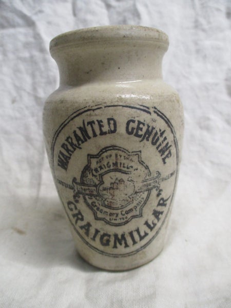 * BT3 090 - Stoneware Cream Pot - Craigmilar Warranted Genuine Carousel 1