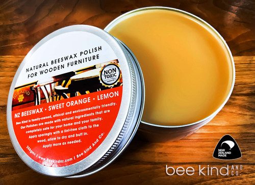Bee Kind Natural Beeswax Polish for Wooden Furniture with Orange & Lemon Carousel 1