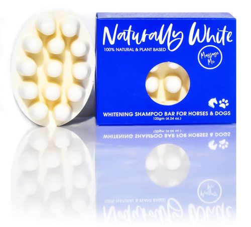 NATURALLY WHITE- Whitening Shampoo Massage Bar for Horses & Dogs Carousel 1