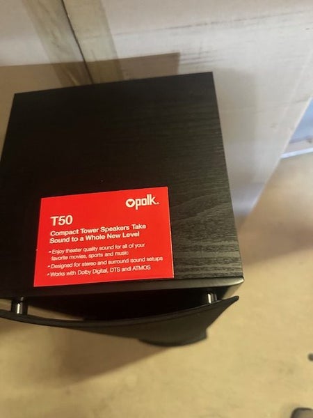 Polk Audio T50 Floorstand Speaker 150 Watt New Speaker 1 Speaker Only62854313556867113