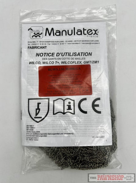 Manulatex Wilcoflex Chainmail Glove, Left, Size Medium 8-8 1/2 3/M Carousel 2