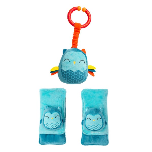 Diono Harness soft wraps & toy - Owl Carousel 1