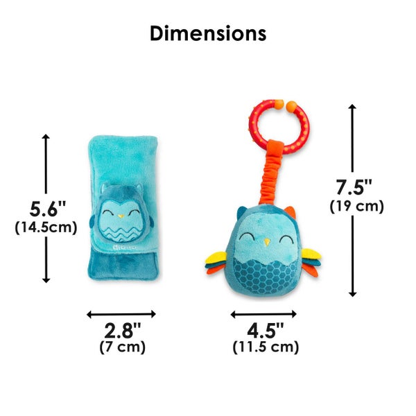 Diono Harness soft wraps & toy - Owl Carousel 2