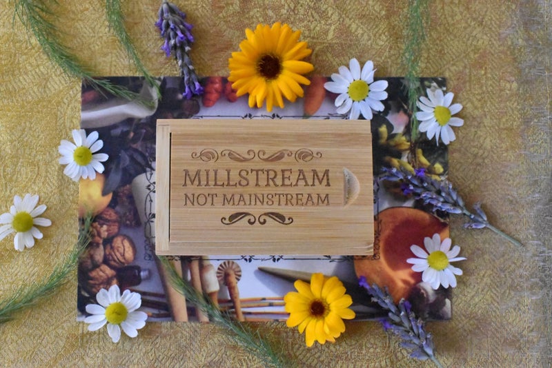 'Millstream not Mainstream' e-book. 200 page full colour e-book on USB Stick Carousel 1