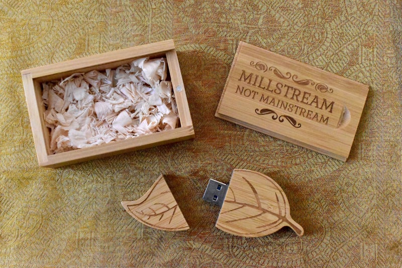 'Millstream not Mainstream' e-book. 200 page full colour e-book on USB Stick Carousel 2