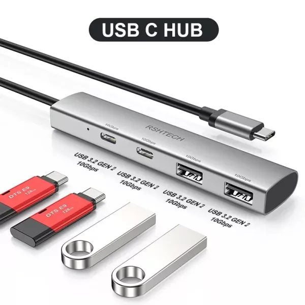 USB C Hub 10Gbps 4 Port For MacBook USB 3.1 3.2 Gen2 Carousel 1