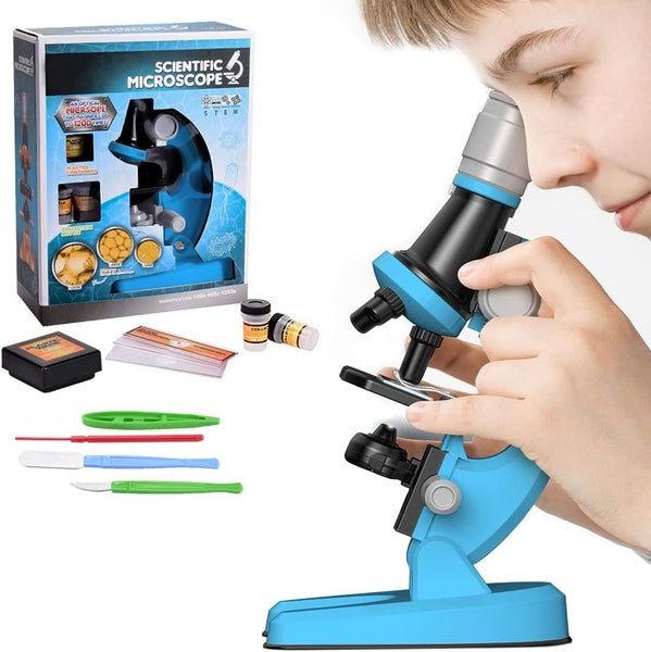 Microscope for Kids Beginners 100X 400x 2000X Magnification Kids Science Toys Carousel 7