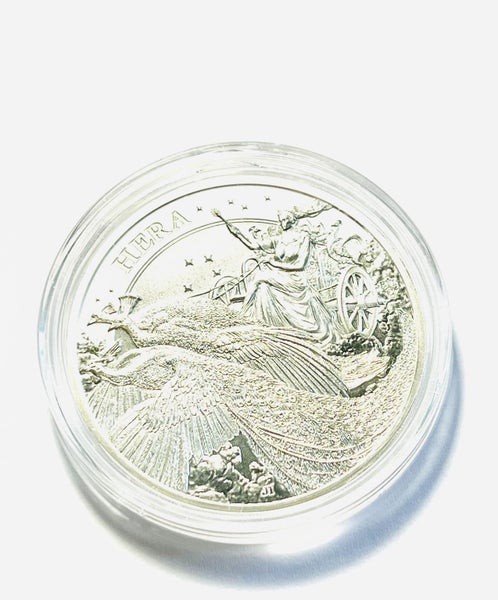 2022 1 oz Silver Goddesses: Hera and the Peacock BU Carousel 1
