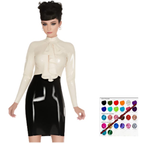 Womans Latex Dress For Clubwear And Fetish Skirt High Elasticity Transparent Dre Carousel 1