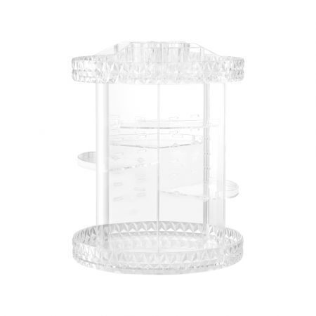 Embellir Makeup Case Acrylic Rotating Cosmetic Organizer Storage Display Holder Carousel 1