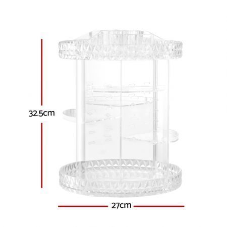 Embellir Makeup Case Acrylic Rotating Cosmetic Organizer Storage Display Holder Carousel 2