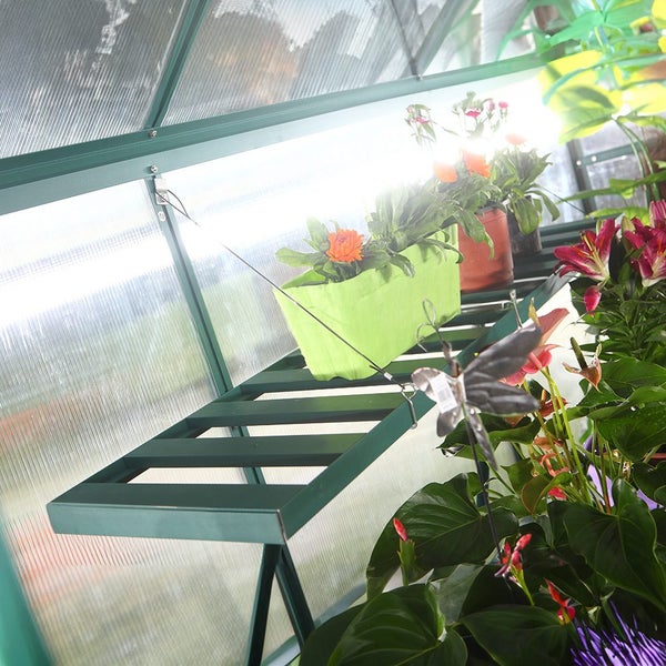 Aluminium Greenhouse Hanging Shelf 1200x300 Carousel 2