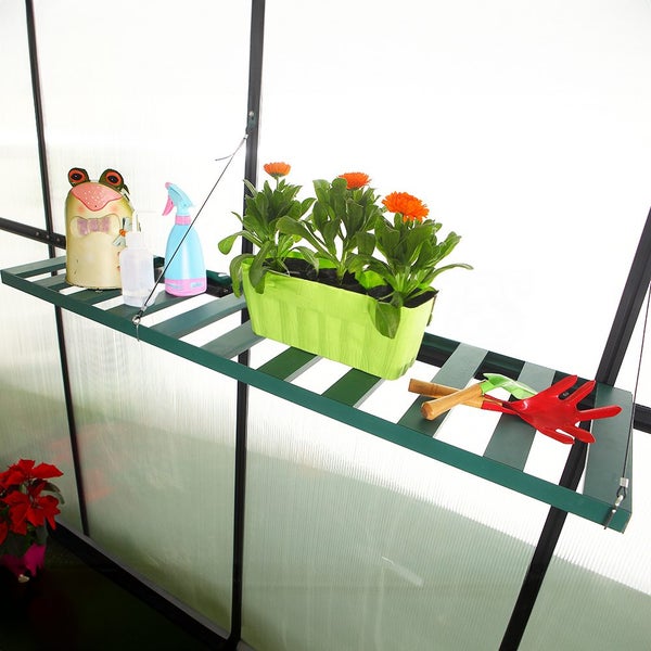 Aluminium Greenhouse Hanging Shelf 1200x300 Carousel 3
