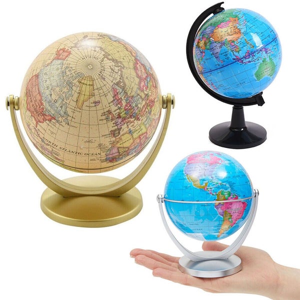 WORLD GLOBE EARTH Map Rotating Geography Ocean Classroom Learning Desktop Home Carousel 1