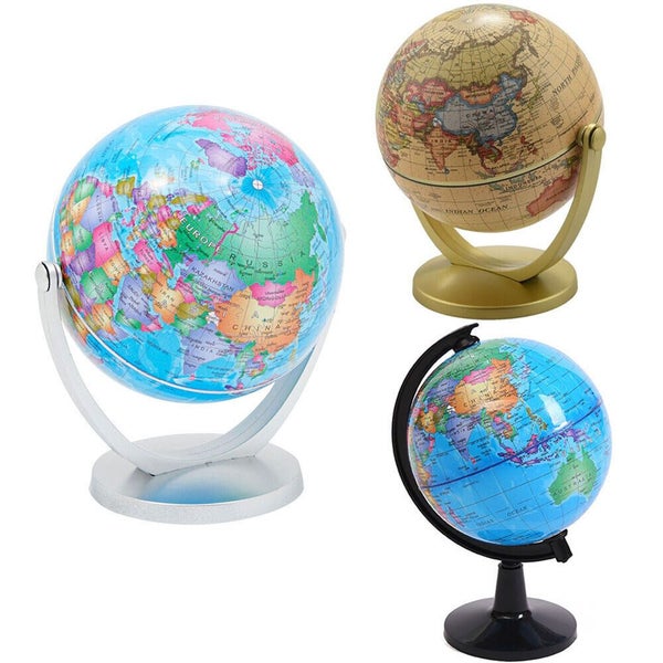 WORLD GLOBE EARTH Map Rotating Geography Ocean Classroom Learning Desktop Home Carousel 2
