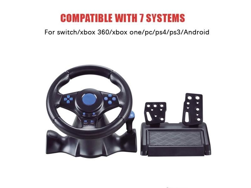 7 In 1 Racing Steering Wheel Vibration Controller Game Pedals For Carousel 1