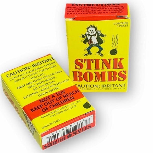 6 STINK BOMBS Glass Vials SMELLY NASTY Ass Fart Gas Liquid Gag Gift Prank Carousel 2