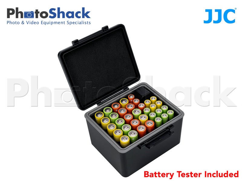JJC AA & AAA Battery Holder with Battery Tester Carousel 1