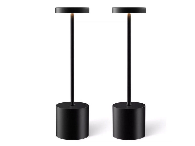 2X Cordless Table Lamp Portable Touch Sensor Desk Lamp Beside Night Light Black Carousel 1