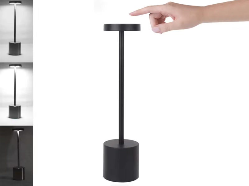 Cordless Table Lamp Portable Touch Sensor LED Desk Lamp Beside Night Light Black Carousel 2
