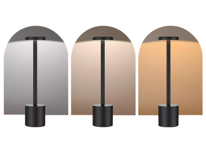 Cordless Table Lamp Portable Touch Sensor LED Desk Lamp Beside Night Light Black Carousel 7