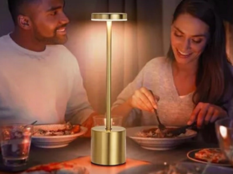 2X Cordless Table Lamp Portable Touch Sensor Desk Lamp Beside Night Light Gold Carousel 9