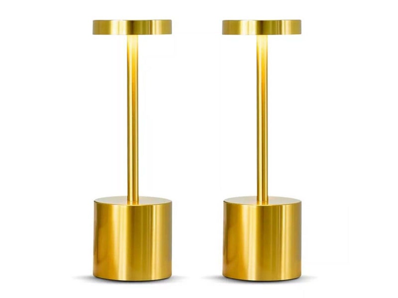 2X Cordless Table Lamp Portable Touch Sensor Desk Lamp Beside Night Light Gold Carousel 1